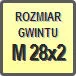 Piktogram - Rozmiar gwintu: M 28x2